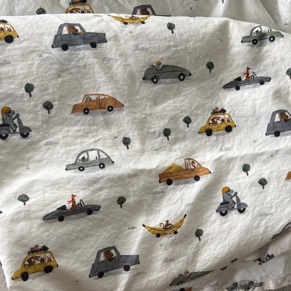 Crate&Barrel Kids Car Print Bedding Sheets - Multicolor